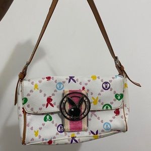 playboy multicolor monogram shoulder bag/purse